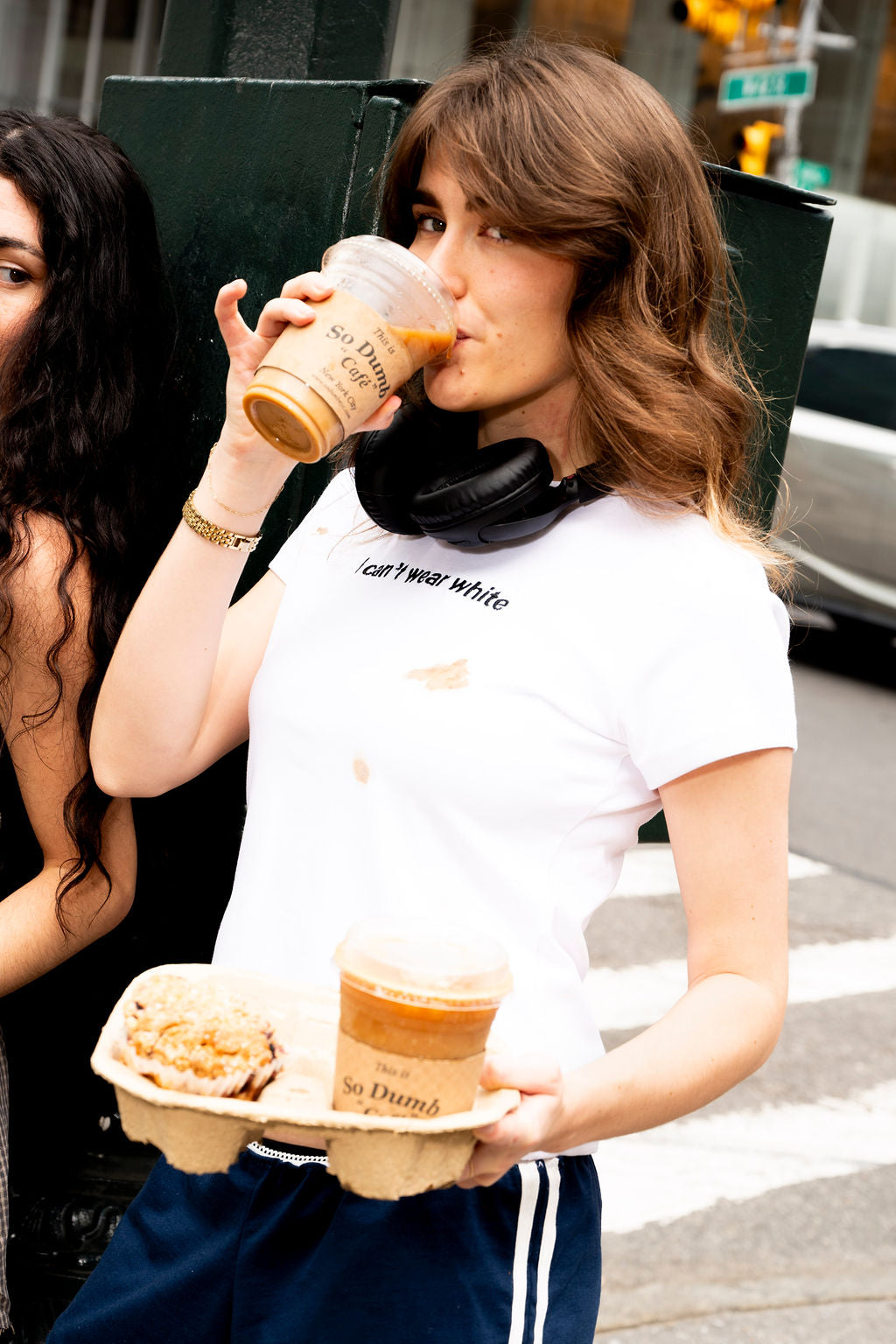I Can't Wear White Tee in Coffee