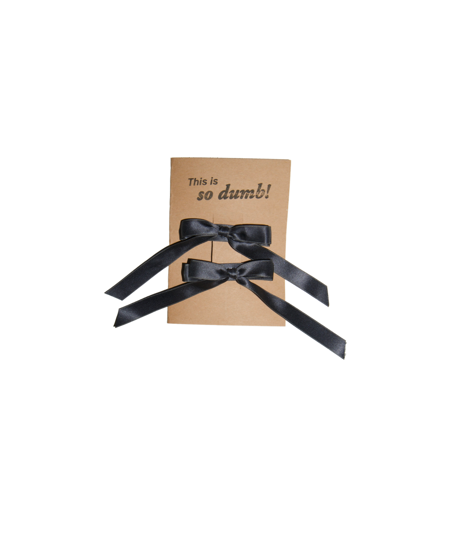 Silk Bow Pair in Charcoal